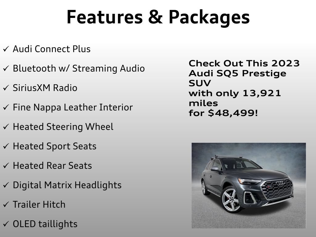 Used 2023 Audi SQ5 Prestige w/ Prestige Package AWD/4WD image 12