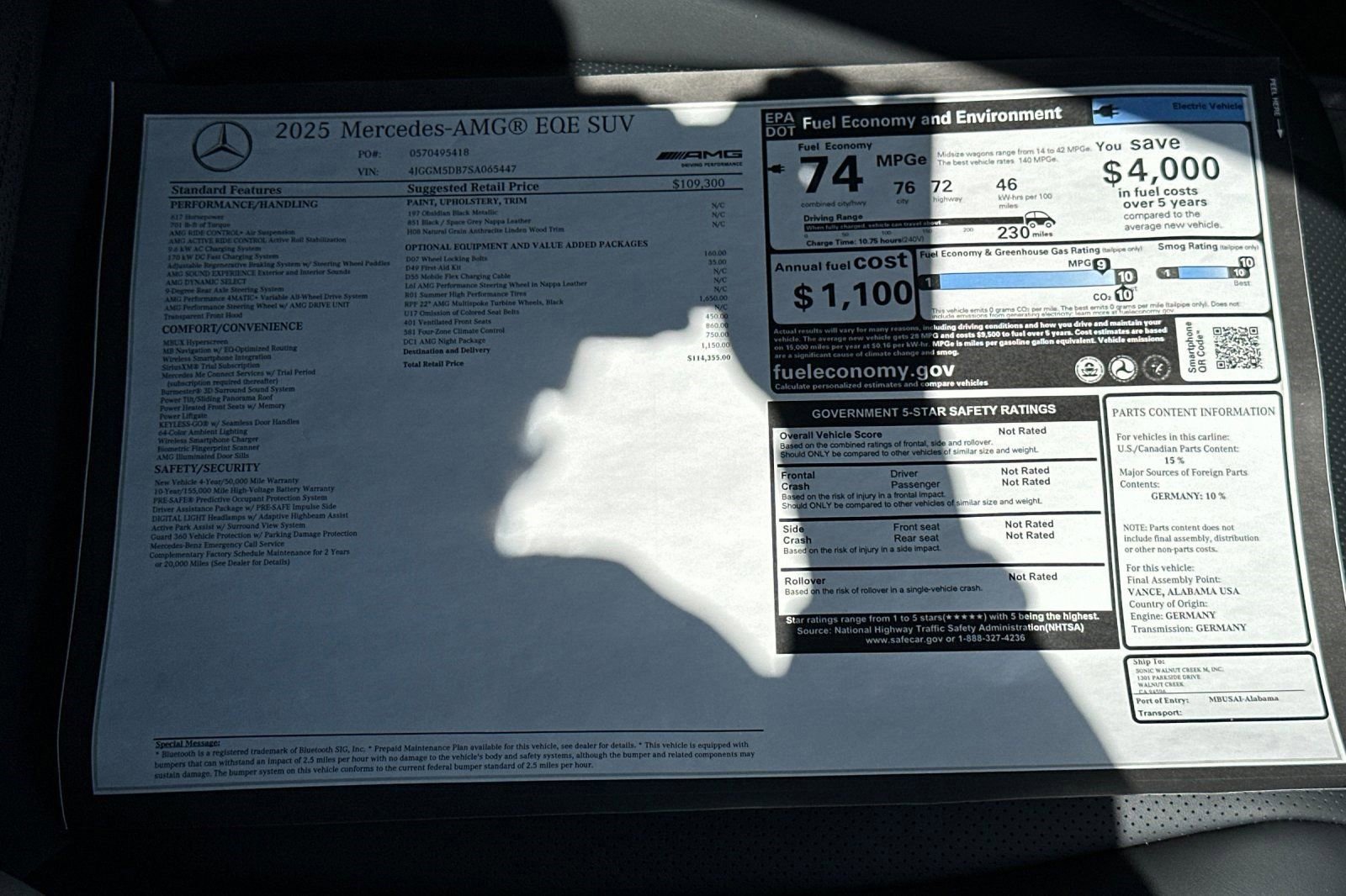 New 2025 Mercedes-Benz EQE AMG 4MATIC SUV image 22