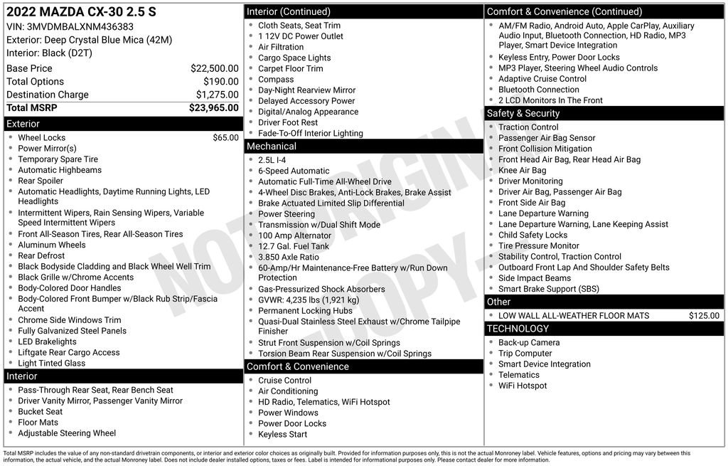 Used 2022 MAZDA CX-30 AWD 2.5 S image 4