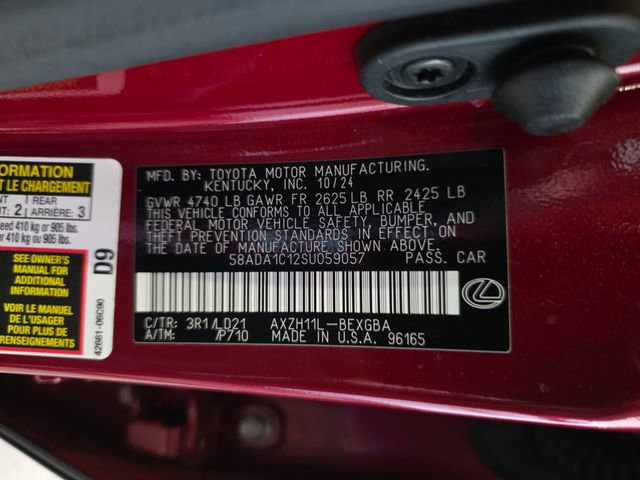 Certified 2025 Lexus ES 300h F Sport w/ Accessory Package (Z1) image 36