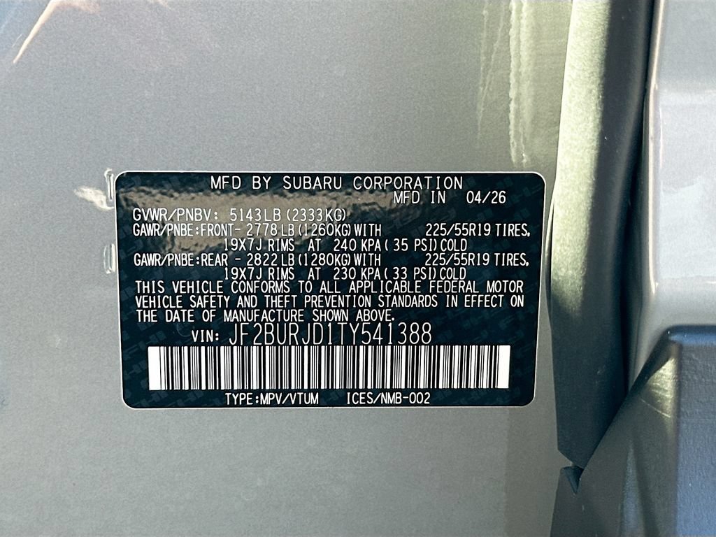 New 2026 Subaru Outback Touring XT AWD/4WD image 33