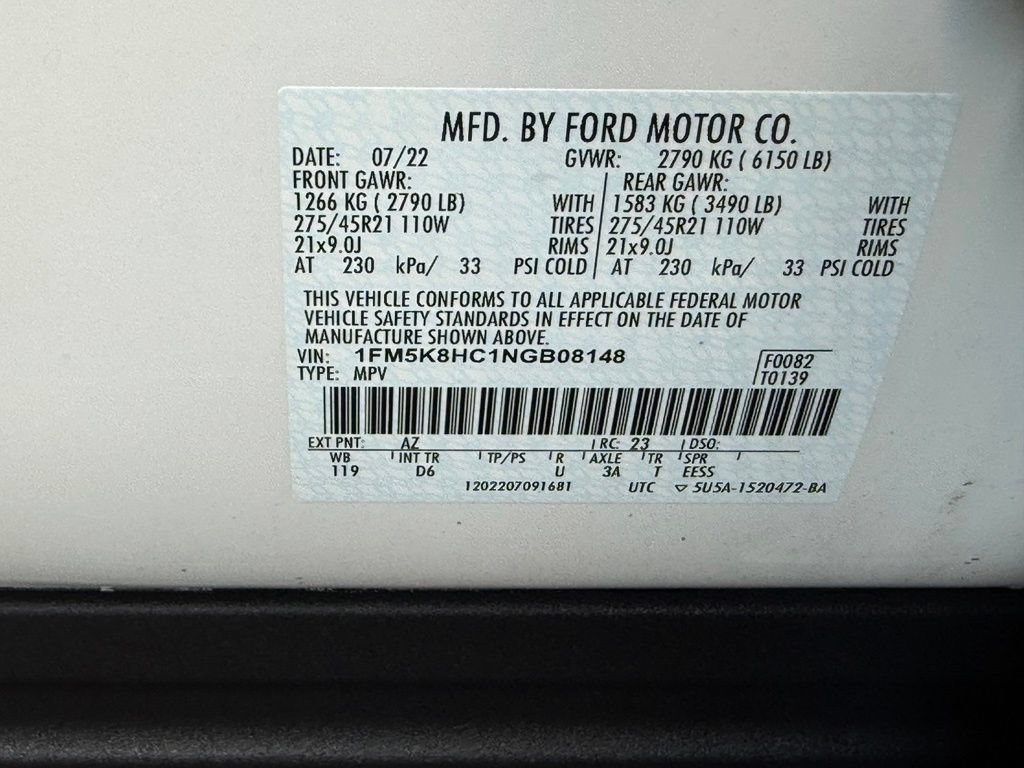 Used 2022 Ford Explorer Platinum w/ Equipment Group 601A AWD/4WD image 48