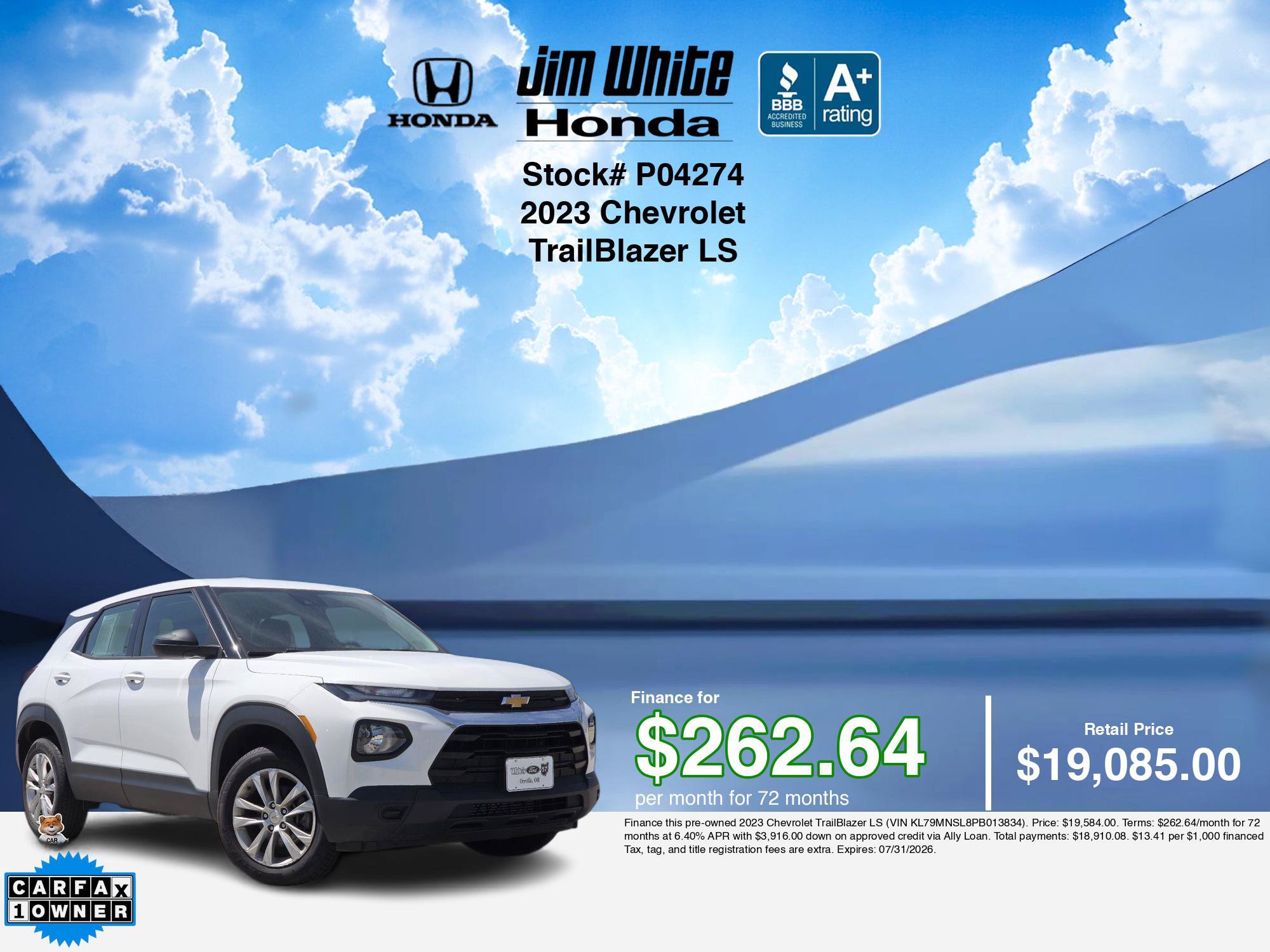 Used 2023 Chevrolet TrailBlazer LS AWD/4WD image 3