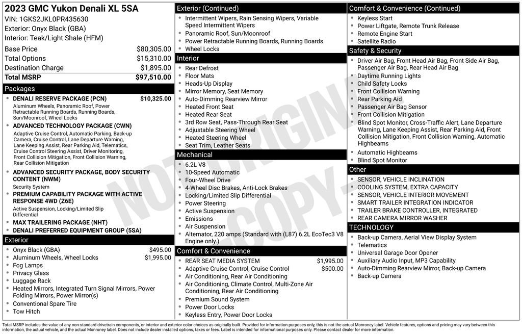 Used 2023 GMC Yukon XL Denali w/ Denali Reserve Package image 4