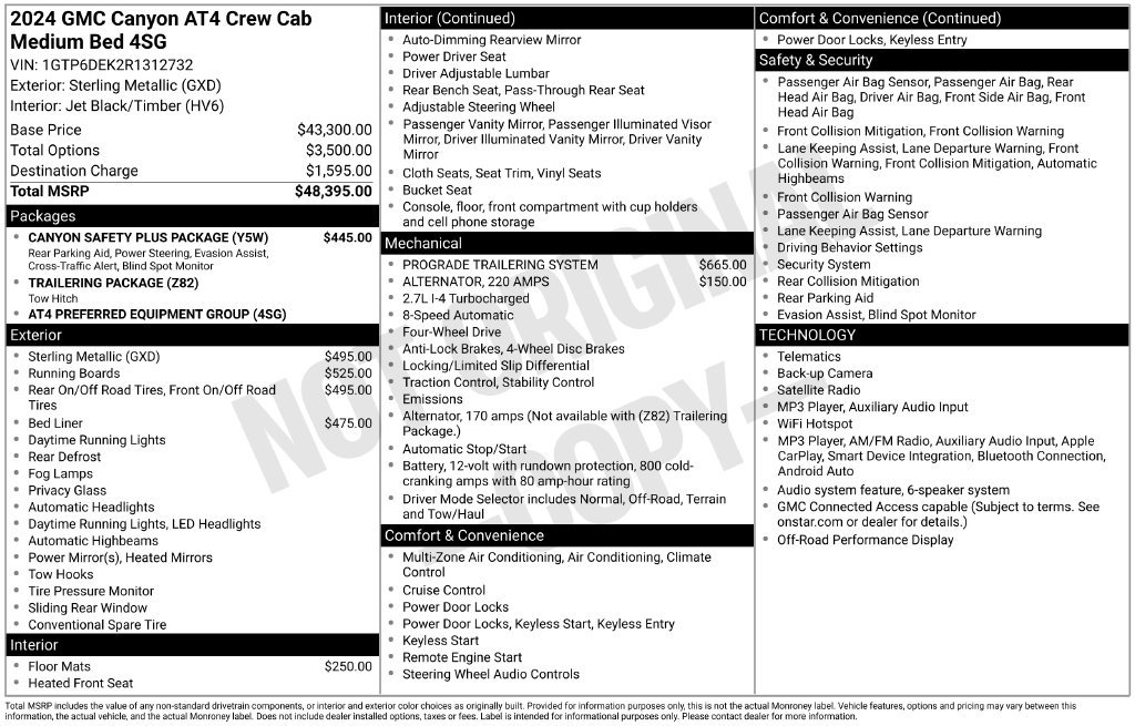 Used 2024 GMC Canyon AT4 w/ Canyon Safety Plus Package AWD/4WD image 2