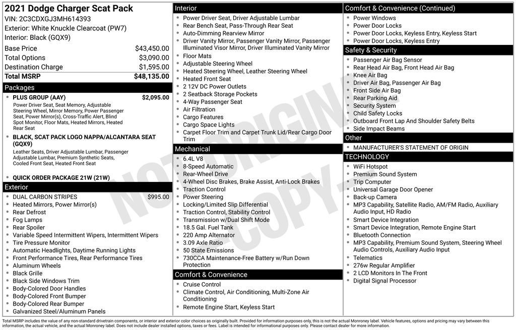 Used 2021 Dodge Charger Scat Pack w/ Plus Group RWD image 10