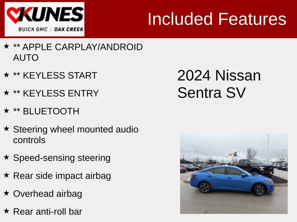 Used 2024 Nissan Sentra SV FWD image 2