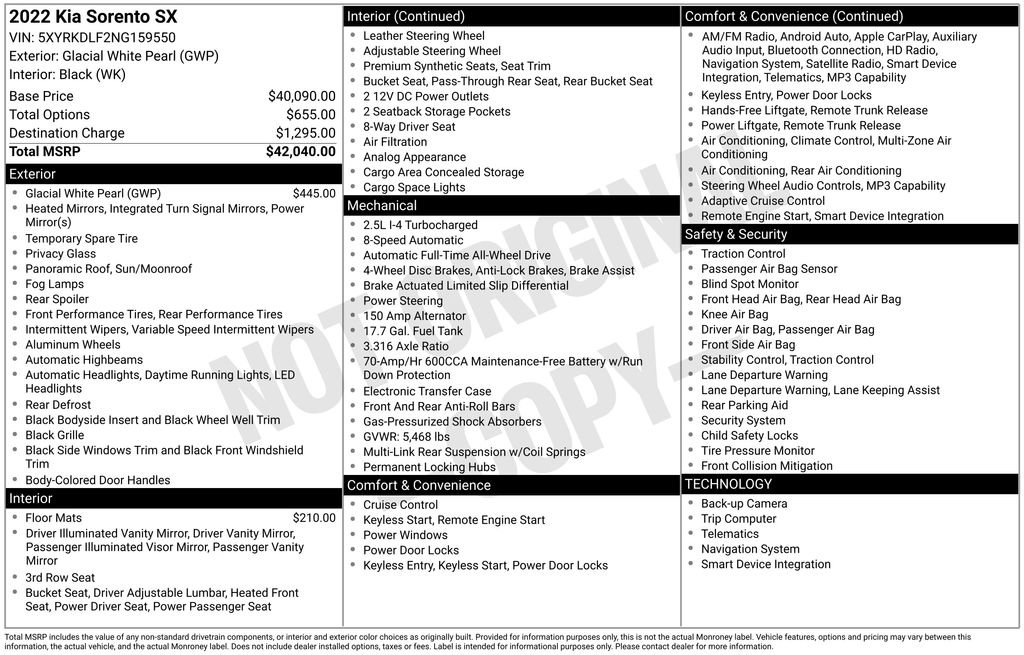 Certified 2022 Kia Sorento SX image 42