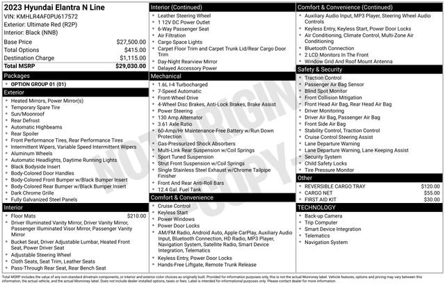 Used 2023 Hyundai Elantra N Line FWD image 7