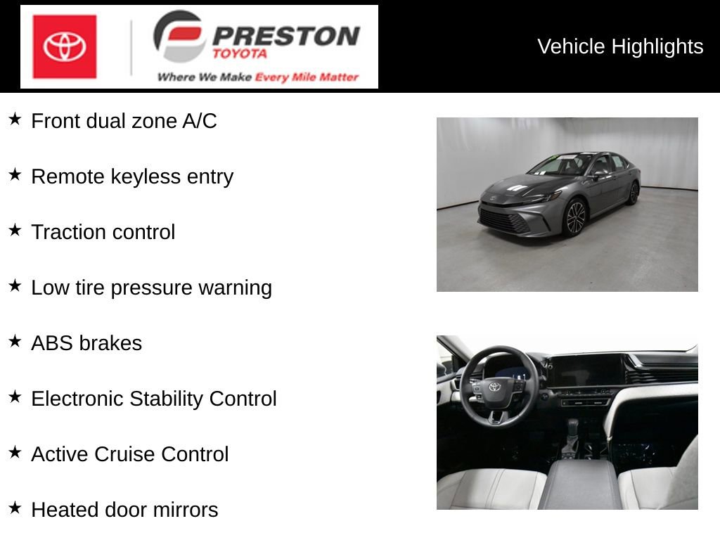 Certified 2025 Toyota Camry XLE image 8