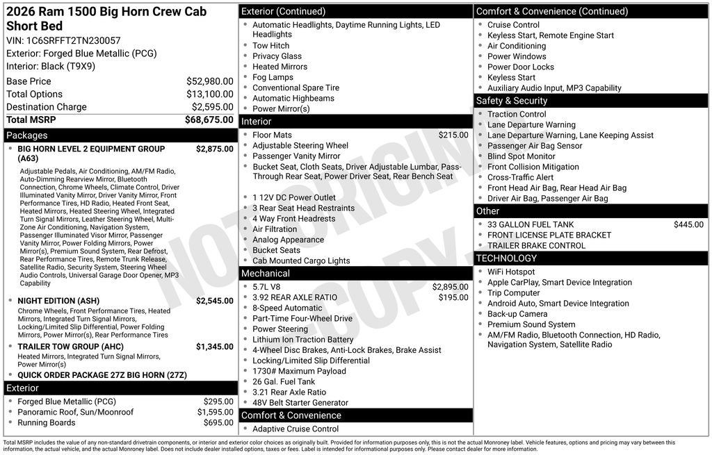 New 2026 RAM 1500 Big Horn image 42