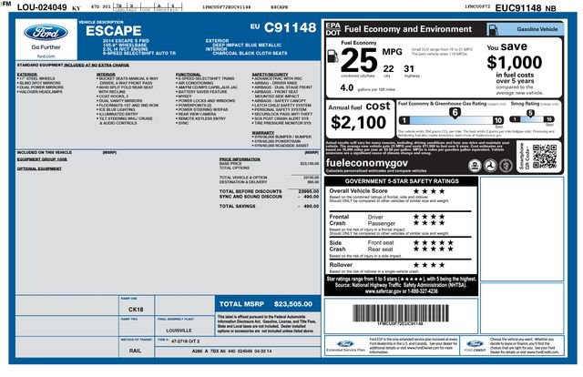 Used 2014 Ford Escape S FWD image 28