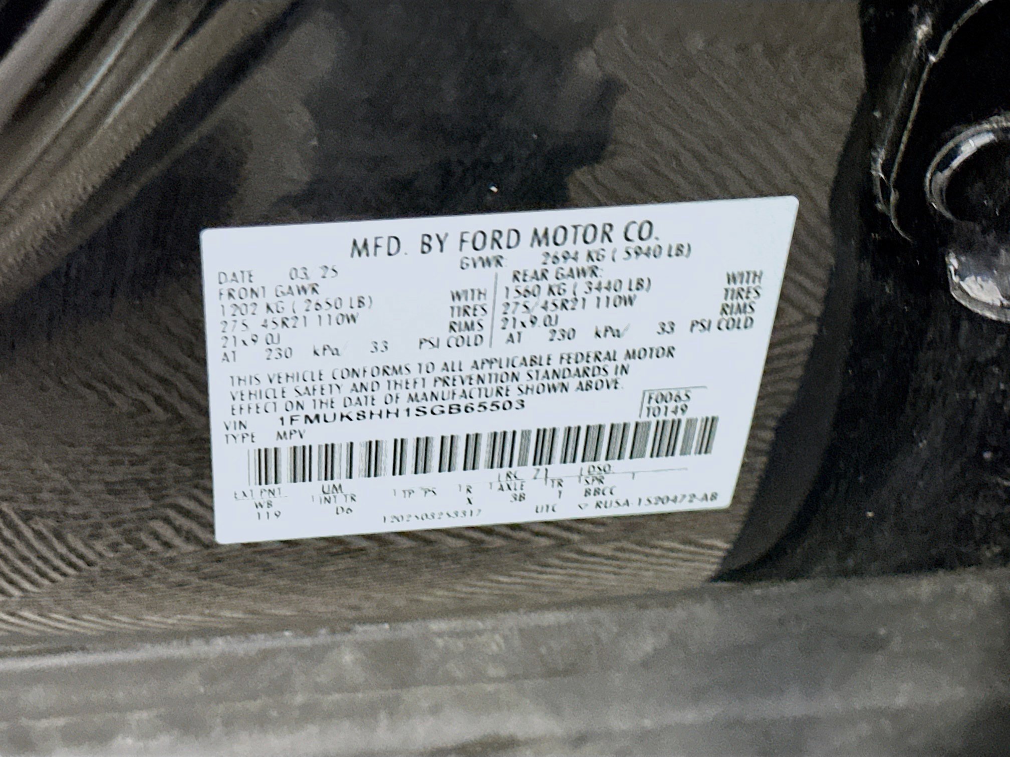 Used 2025 Ford Explorer Platinum w/ LUX Leather Package image 12