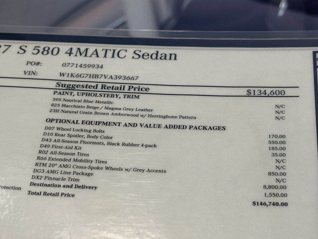 New 2027 Mercedes-Benz S 580 4MATIC Sedan image 17
