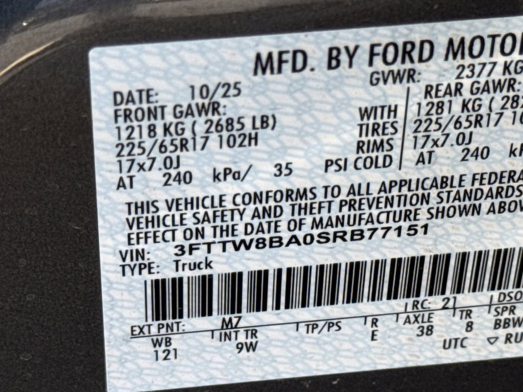 New 2025 Ford Maverick XL w/ Equipment Group 102A image 30