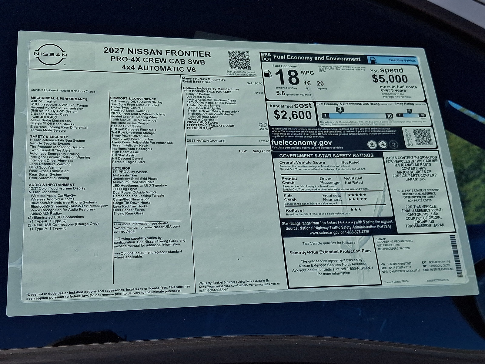 New 2027 Nissan Frontier PRO-4X AWD/4WD image 19
