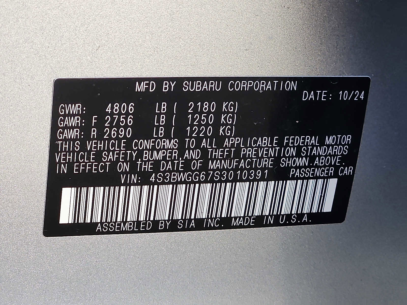 Certified 2025 Subaru Legacy Sport image 26