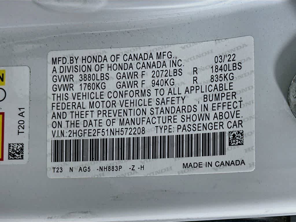 Used 2022 Honda Civic Sport image 23