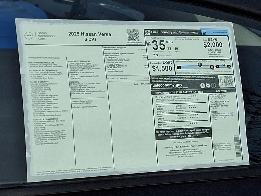 New 2025 Nissan Versa S w/ S Plus Package image 17