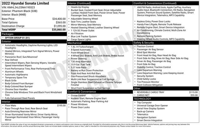 Used 2022 Hyundai Sonata Limited image 25