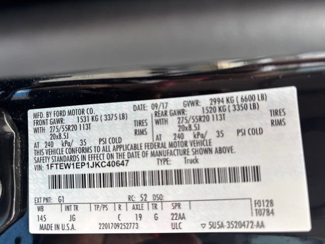 Used 2018 Ford F150 XL w/ Equipment Group 101A Mid AWD/4WD image 67