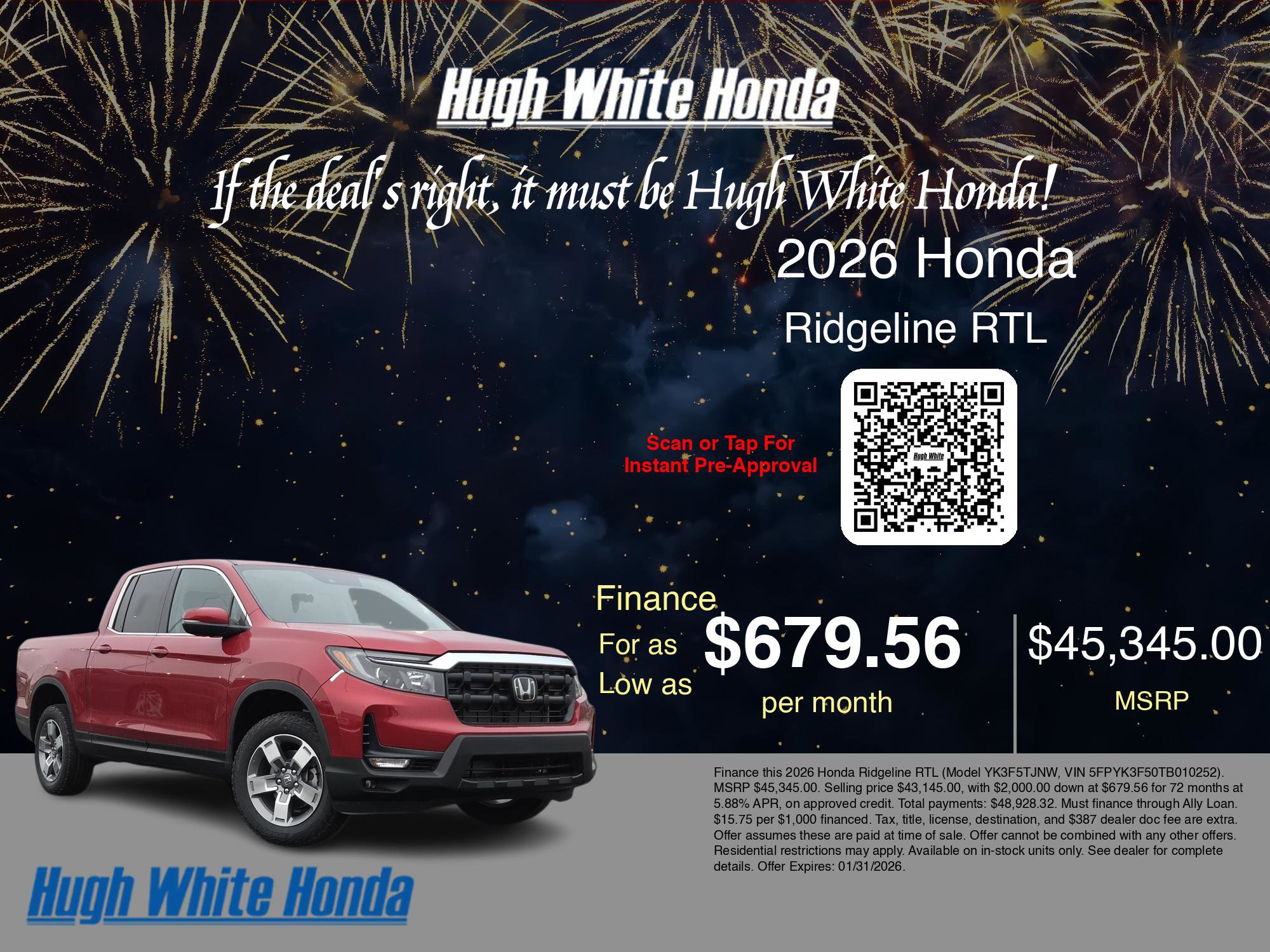 New 2026 Honda Ridgeline RTL image 7