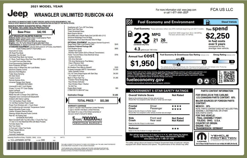 Used 2021 Jeep Wrangler Unlimited Rubicon w/ Cold Weather Group image 28