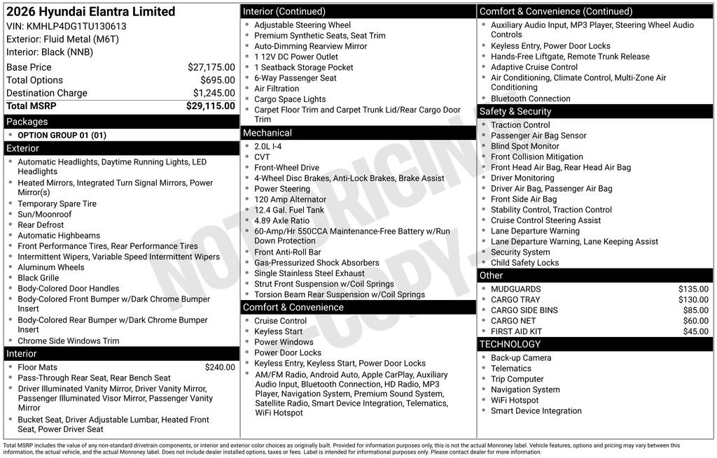 New 2026 Hyundai Elantra Limited FWD image 32