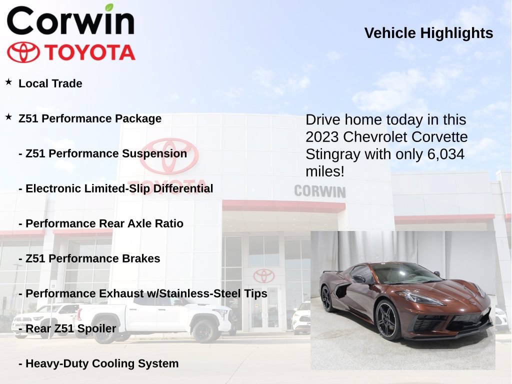 Used 2023 Chevrolet Corvette Stingray Convertible w/ Z51 Performance Package RWD image 7