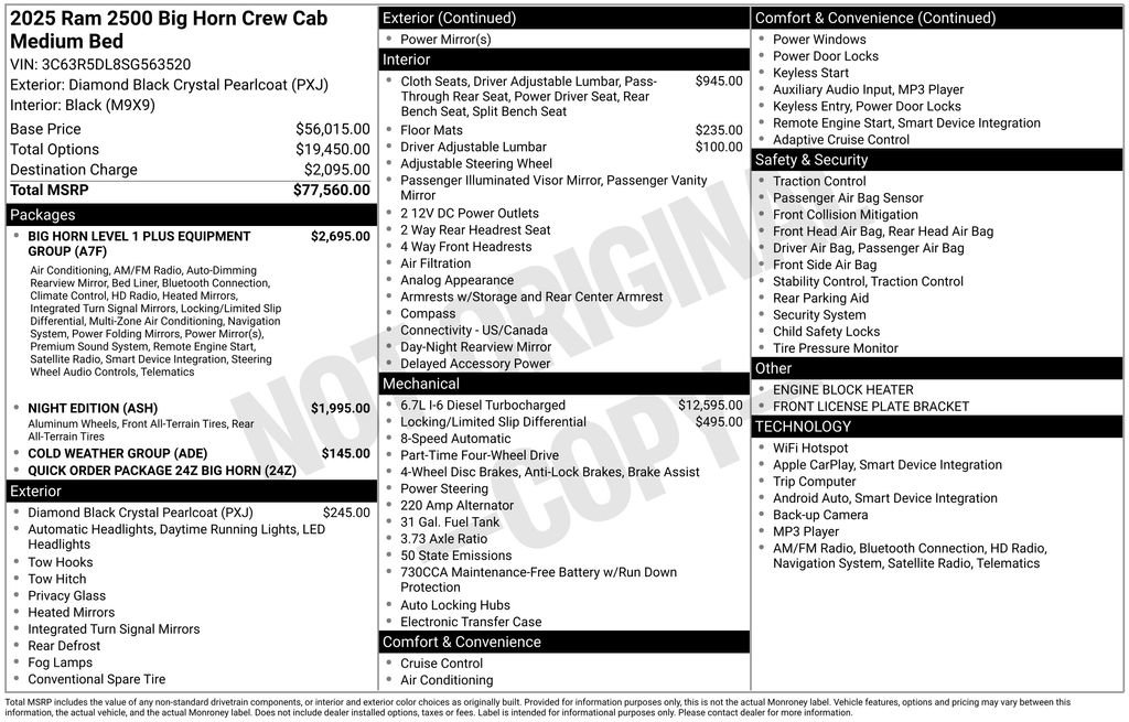 New 2025 RAM 2500 Big Horn image 6