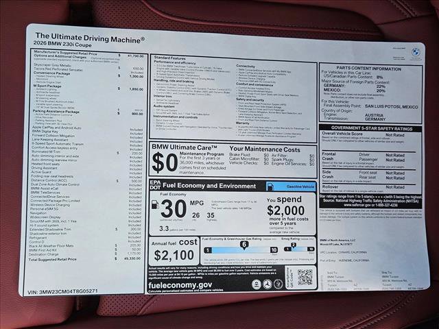 New 2026 BMW 230i Coupe w/ M Sport Package image 18