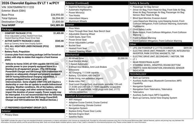 Used 2026 Chevrolet Equinox EV LT w/ Comfort Package AWD/4WD image 6