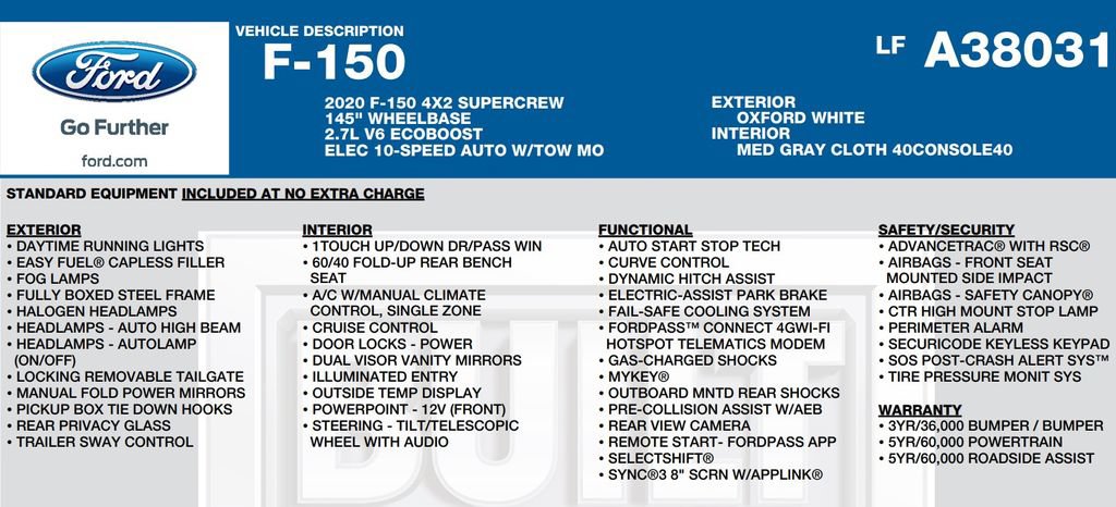 Used 2020 Ford F150 XLT w/ Equipment Group 302A Luxury RWD image 16