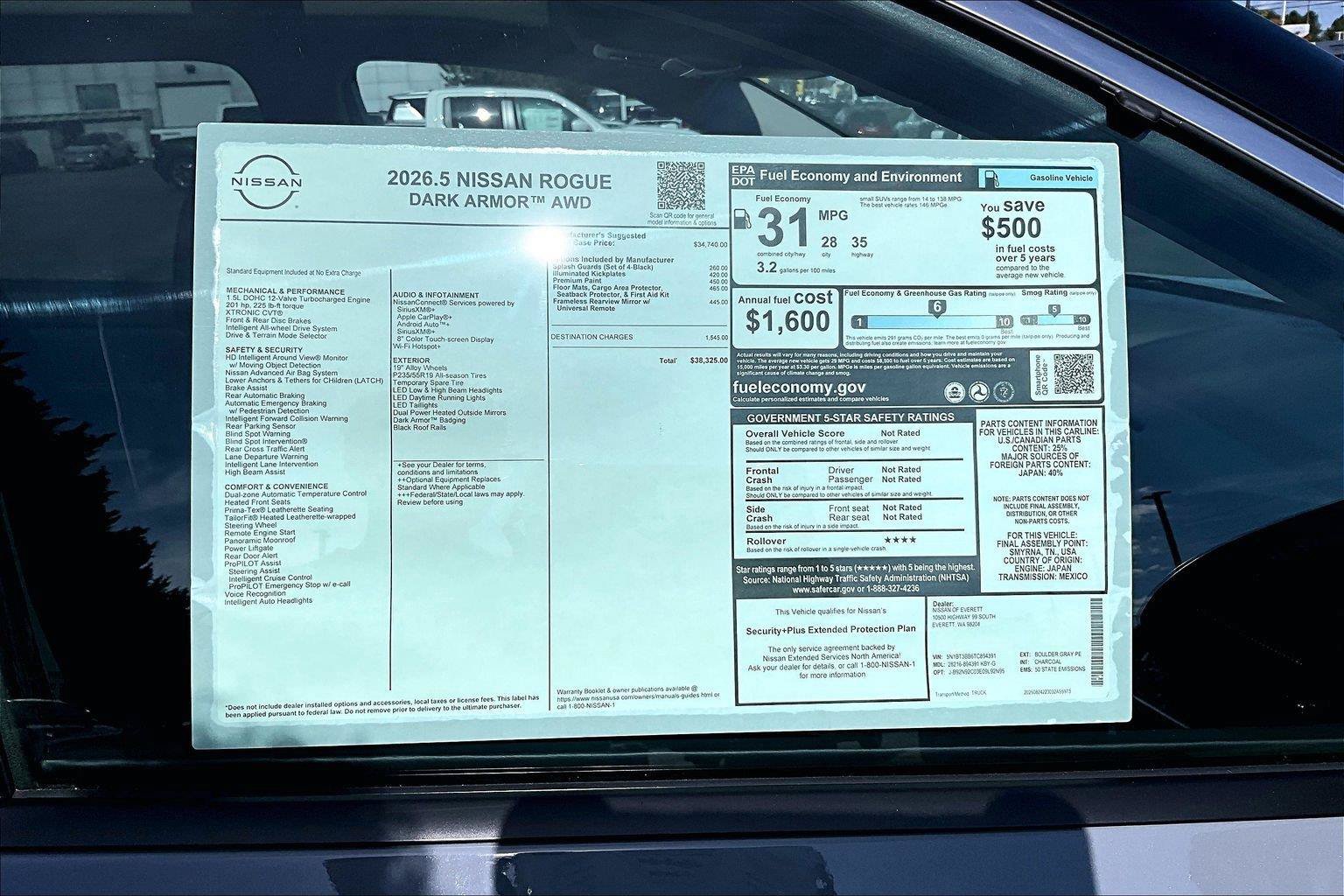 New 2026 Nissan Rogue Dark Armor AWD/4WD image 15