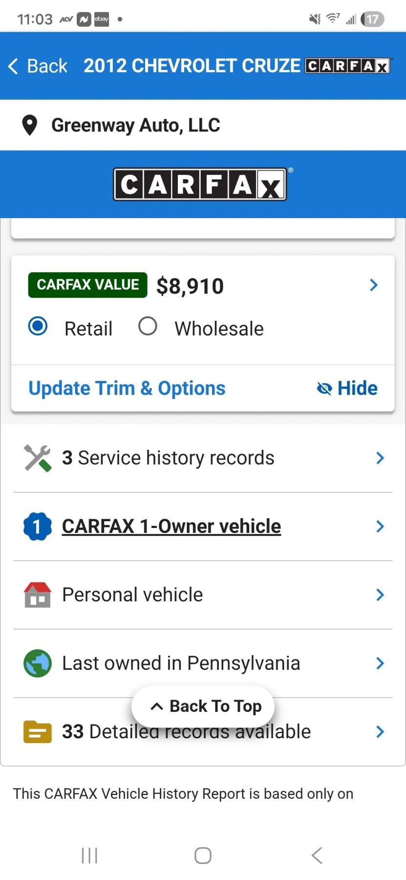 Used 2012 Chevrolet Cruze LTZ image 2