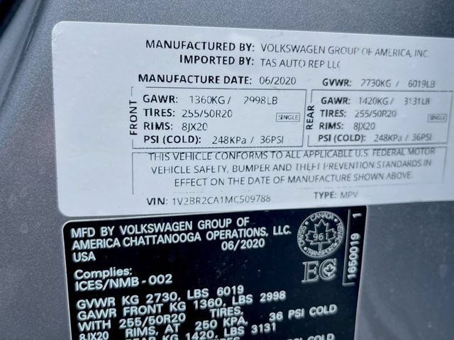 Used 2021 Volkswagen Atlas SEL AWD/4WD image 34