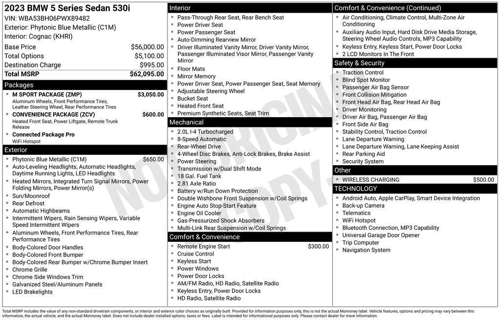 Used 2023 BMW 530i w/ M Sport Package image 40