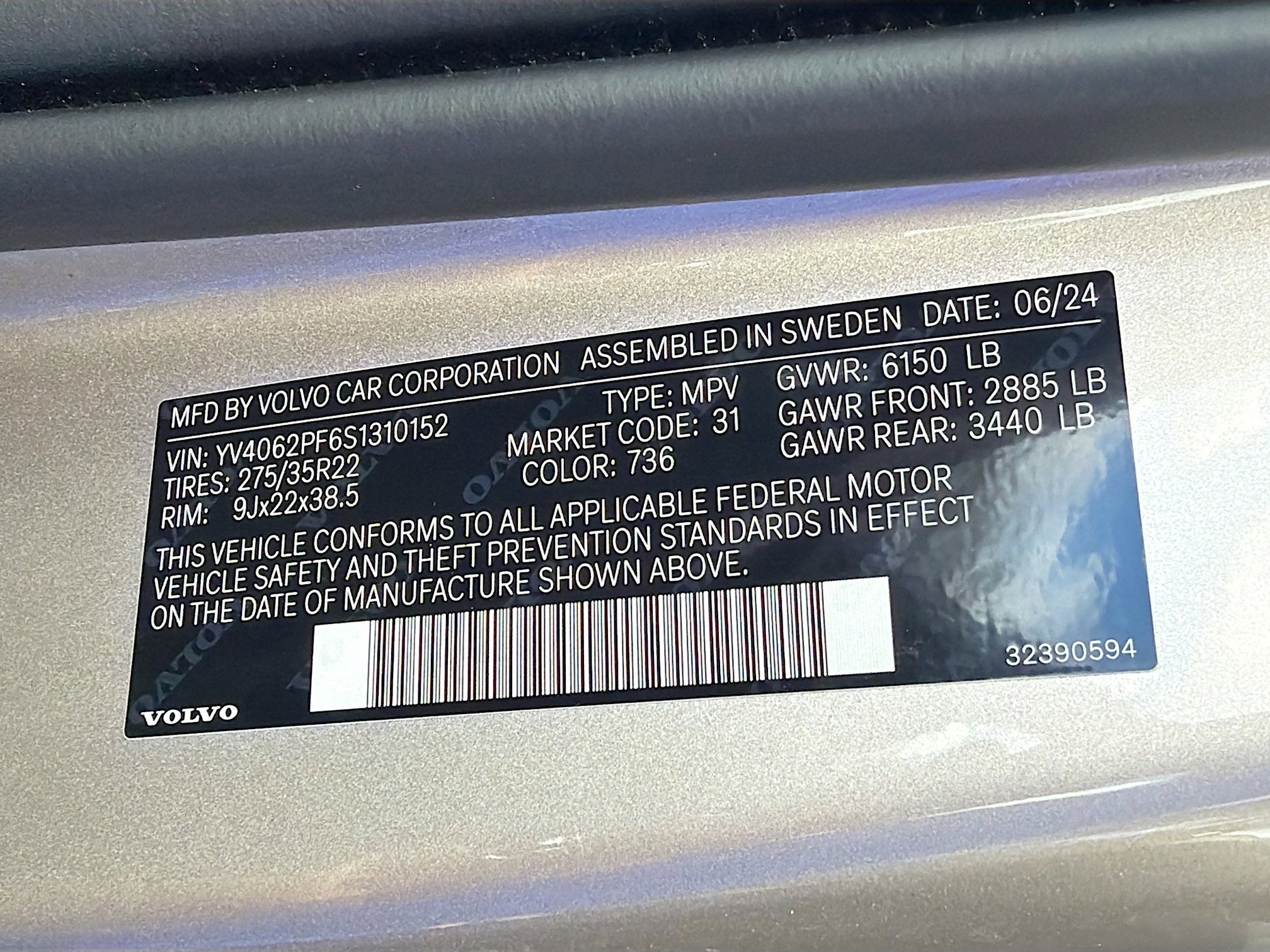 Used 2025 Volvo XC90 B6 Ultra w/ Protection Package Premier image 42