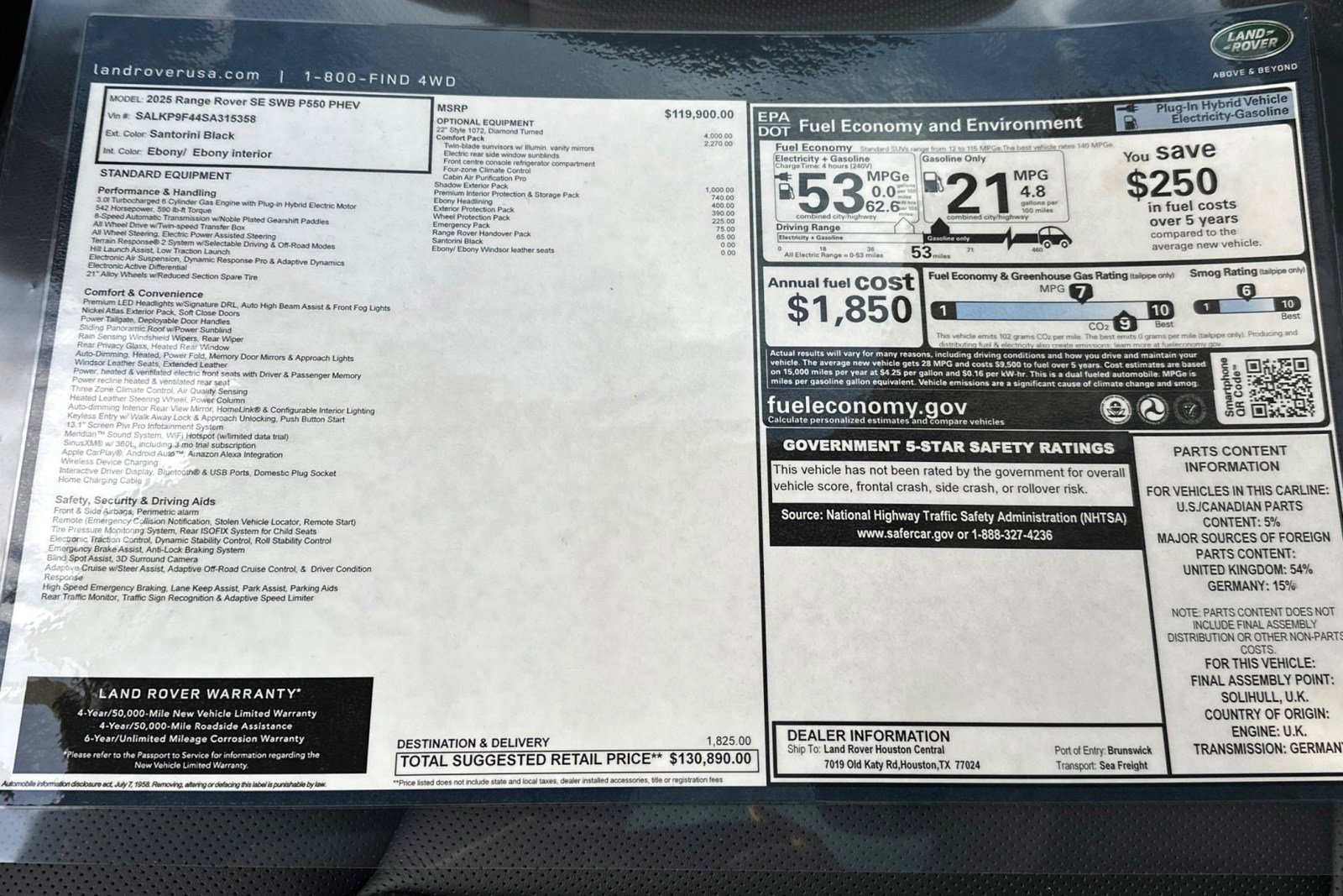 New 2025 Land Rover Range Rover SE image 28