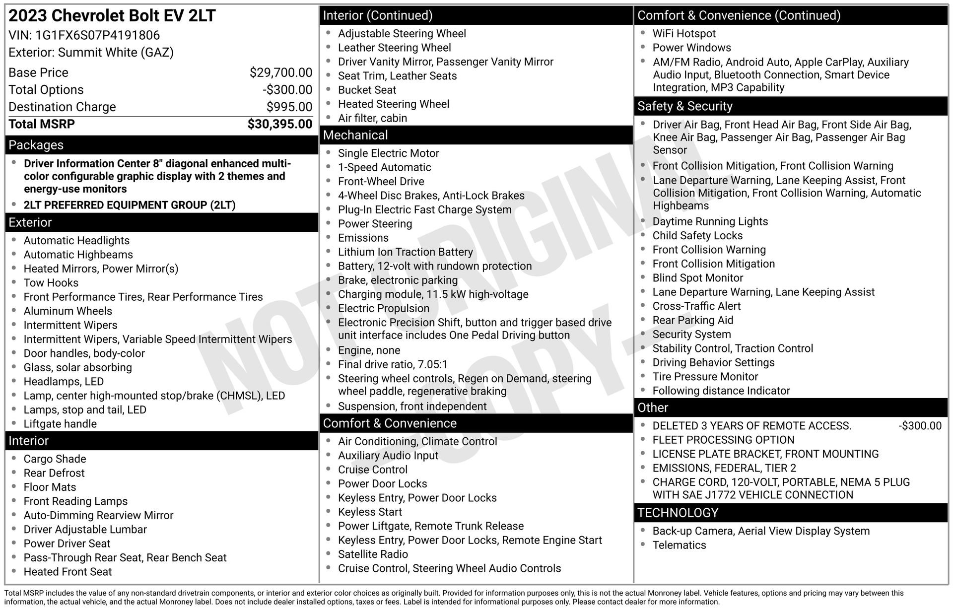 Used 2023 Chevrolet Bolt LT FWD image 4