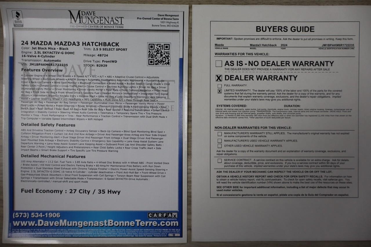 Used 2024 MAZDA MAZDA3 s FWD image 28