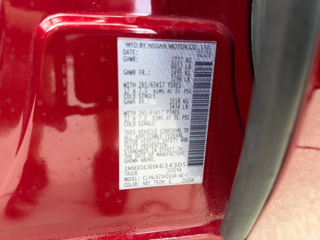 Certified 2025 Nissan Frontier SV RWD image 31