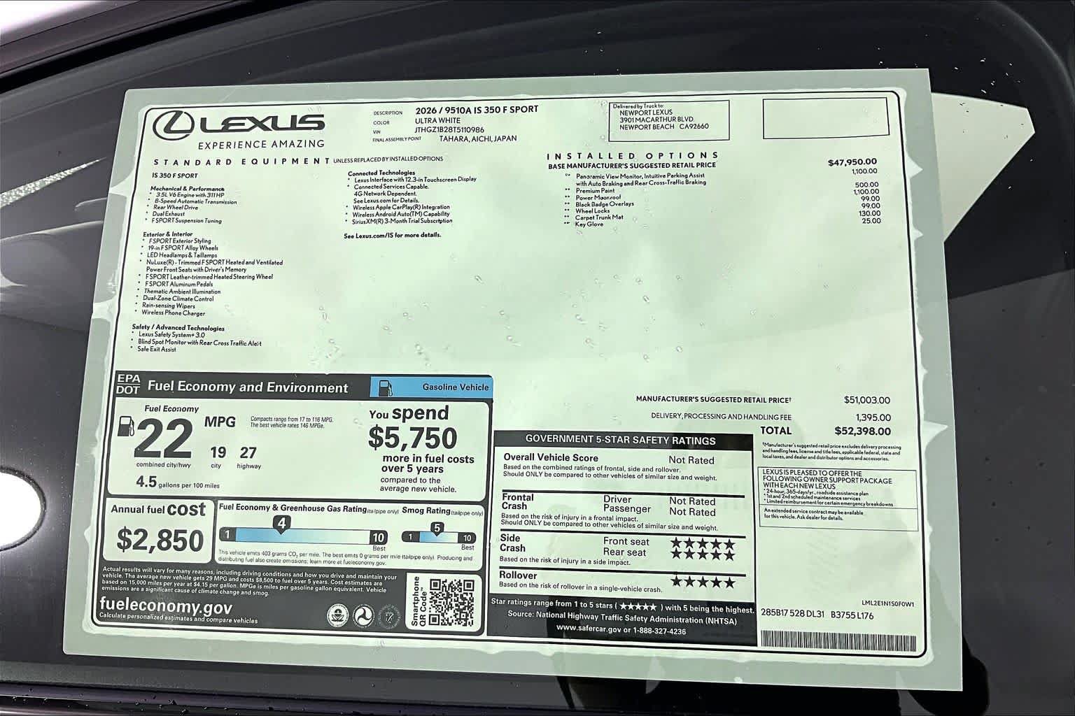 New 2026 Lexus IS 350 F Sport RWD image 22