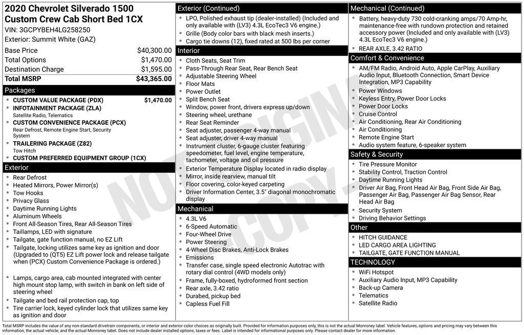 Used 2020 Chevrolet Silverado 1500 Custom w/ Custom Value Package AWD/4WD video 3