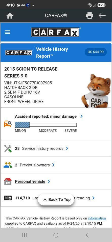 Used 2015 Scion tC image 29