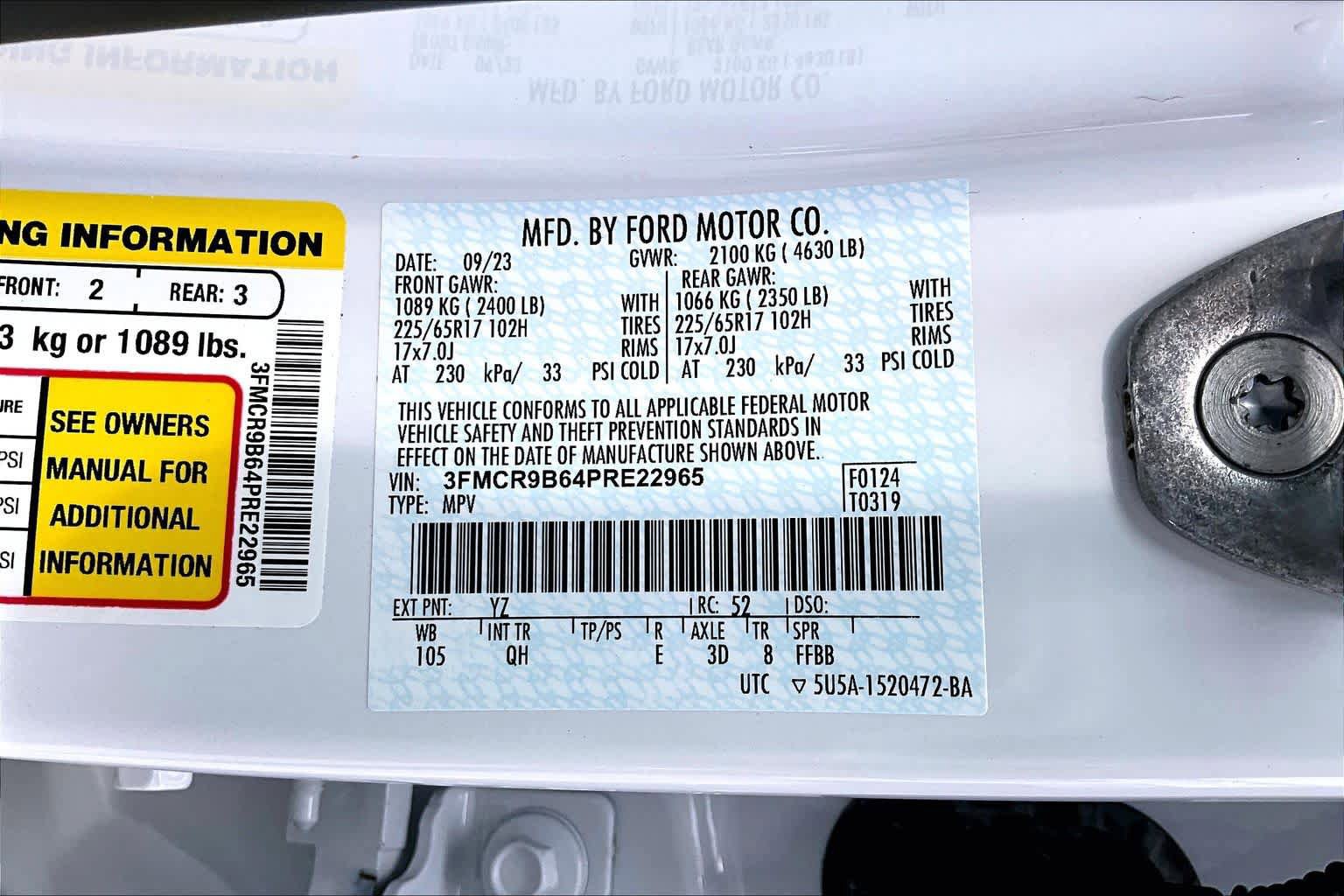 Certified 2023 Ford Bronco Sport Big Bend w/ Convenience Package image 34