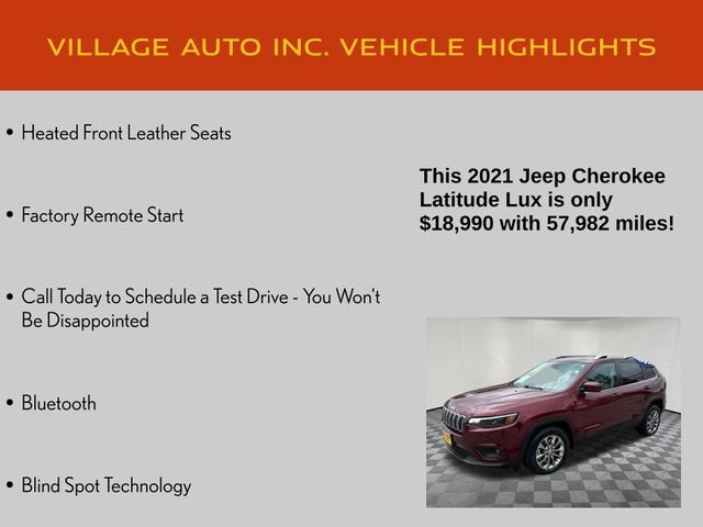 Used 2021 Jeep Cherokee Latitude Lux FWD image 14