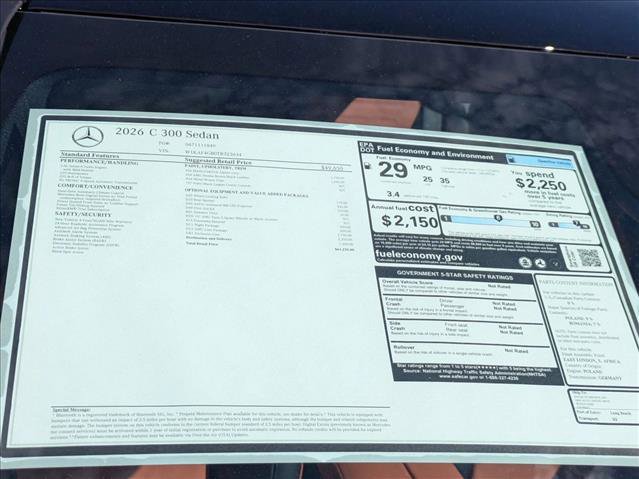 New 2026 Mercedes-Benz C 300 Sedan image 18