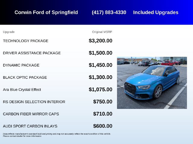 Used 2019 Audi RS 3 w/ Technology Package AWD/4WD image 5