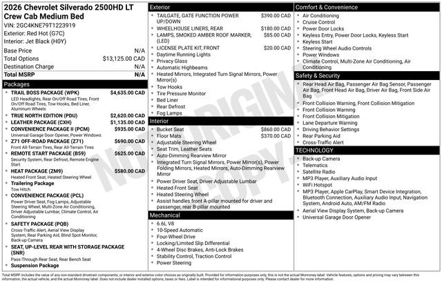 New 2026 Chevrolet Silverado 2500 LT w/ Trail Boss Package AWD/4WD image 33